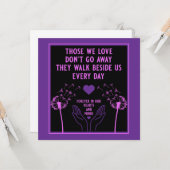 Herinneringsfoto met rouw en verlies kaart (Voorkant / Achterkant in situ)