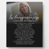 Herinneringsfoto met tekst/gedicht tafelmodel fotoplaat (Voorkant)