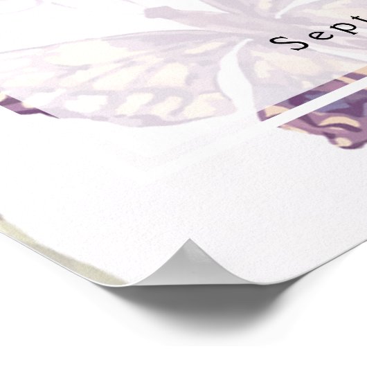 Herinneringsfoto Vintage Bloemen Welkomstbord Poster (Hoek)