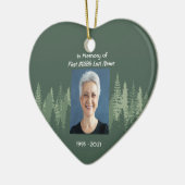 Herinneringsfoto Wildernis Bos Bomen Keramisch Ornament (Links)