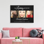 Herinneringsfotocollage als eerbetoon canvas afdruk (Insitu (Woonkamer))