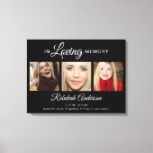 Herinneringsfotocollage als eerbetoon canvas afdruk (Voorkant)