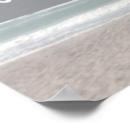 Herinneringsfotocollage met oceaan achtergrond poster (Hoek)