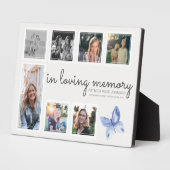 Herinneringsfotocollage met vlinder als aandenken fotoplaat (Zijkant)