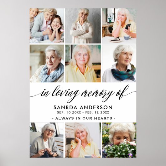 Herinneringsfotocollage Poster (Voorkant)