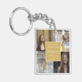 Herinneringsfotocollage ter nagedachtenis sleutelhanger (Voorkant Links)