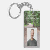 Herinneringsfotopad Wandeling Wandelpad Wandel Bos Sleutelhanger (Voorkant Links)
