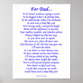 Herinneringsgedicht voor vader poster (Voorkant)