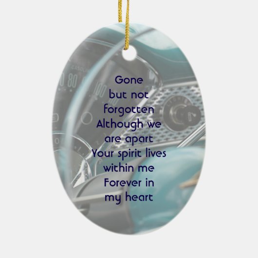 Herinneringsgeschenk Antieke Auto's Auto Keramisch Ornament (Achterkant)