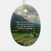 Herinneringsgeschenk Bergmeer Landschap Keramisch Ornament (Achterkant)
