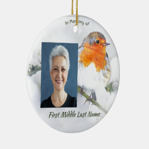 Herinneringsgeschenk Engelse Robin Vogel Keramisch Ornament