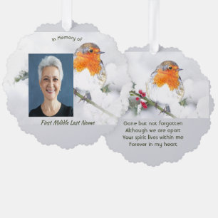 Herinneringsgeschenk Engelse Roodborst Vogel Ornament Kaart
