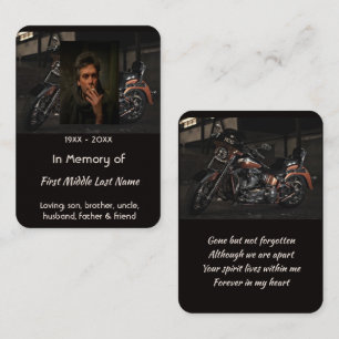 Herinneringsgeschenk op maat Motorfiets Motorrijde Visitekaartje