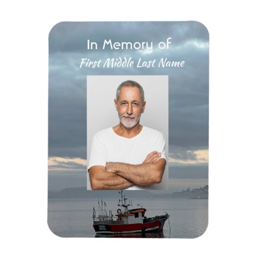 Herinneringsgeschenk Vissersboot Visser Magneet (Verticaal)