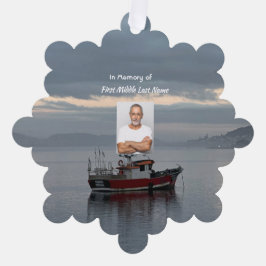 Herinneringsgeschenk Vissersboot Visser Ornament Kaart