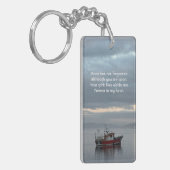 Herinneringsgeschenk Vissersboot Visser Sleutelhanger (Voorkant Links)