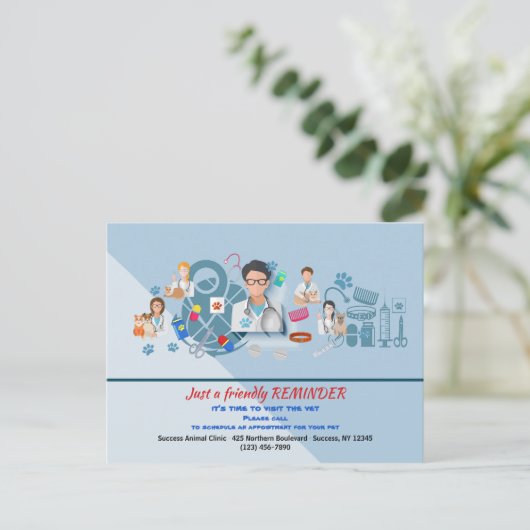 Herinneringsherinnering diergeneesmiddel Briefkaar Briefkaart (Staand voorkant)