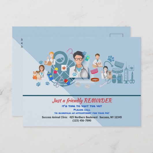 Herinneringsherinnering diergeneesmiddel Briefkaar Briefkaart (Voorkant / Achterkant)