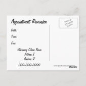 Herinneringsherinnering diergeneesmiddel Briefkaar Briefkaart (Achterkant)