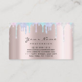 Herinneringsherinnering Kaart Makeup Unicorn Holog Visitekaartje (Achterkant)