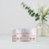 Herinneringsherinnering Kaart Makeup Unicorn Holog Visitekaartje (Staand voorkant)