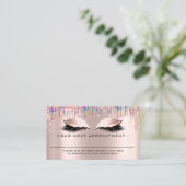 Herinneringsherinnering Roos Unicorn Glitter Visitekaartje (Staand voorkant)