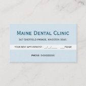 Herinneringsherinnering tandheelkundige tandheelku afsprakenkaartje (Voorkant)