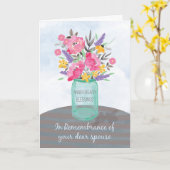 Herinneringsjar voor huwelijksverjaardag van echtg kaart (Gele Bloem)