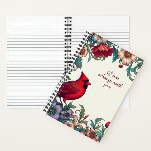 Herinneringsjournaal met rode kardinalen notitieboek (Binnen)