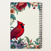 Herinneringsjournaal met rode kardinalen notitieboek (Achterkant)
