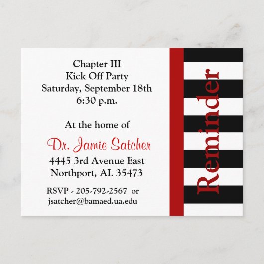 Herinneringskaart4 Uitnodiging Briefkaart (Voorkant)