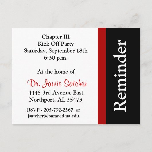 Herinneringskaart5 Uitnodiging Briefkaart (Voorkant)