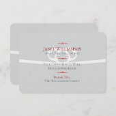 Herinneringskaart, platte dank u kaart (Voorkant / Achterkant)