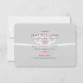 Herinneringskaart, platte dank u kaart (Voorkant)