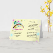 Herinneringskaart voor baby meisje of kind kaart (Gele Bloem)