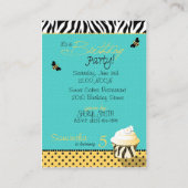 Herinneringskaart voor Birthday Bee Informatiekaartje (Achterkant)