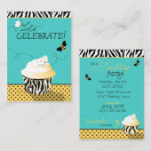 Herinneringskaart voor Birthday Bee Informatiekaartje (Voorkant / Achterkant)