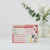 Herinneringskaart voor diergeneeskundig gebruik afsprakenkaartje (Staand voorkant)