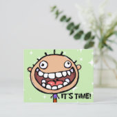 Herinneringskaart voor gebitscontrole briefkaart (Staand voorkant)