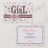 Herinneringskaart voor Girl Baby shower Visitekaartje (Voorkant / Achterkant)