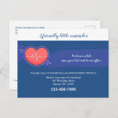 Herinneringskaart voor medische benoeming briefkaart (Voorkant / Achterkant)