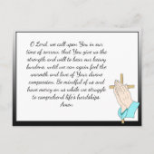 Herinneringskaart voor rouwdienst of herinnering briefkaart (Achterkant)