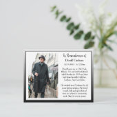 Herinneringskaart voor rouwdienst of herinnering briefkaart (Staand voorkant)