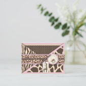 Herinneringskaart voor Safari Girl Informatiekaartje (Staand voorkant)