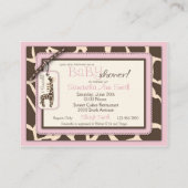 Herinneringskaart voor Safari Girl Informatiekaartje (Achterkant)