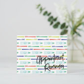 Herinneringskaart voor tandartspraktijk afspraak briefkaart (Staand voorkant)