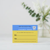 Herinneringskaart voor tandheelkundige benoeming afsprakenkaartje (Staand voorkant)