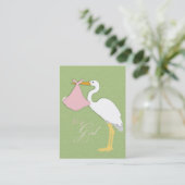 Herinneringskaart voor winkelmeisje visitekaartje (Staand voorkant)