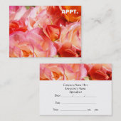 Herinneringskaarten voor benoeming Roze bloemen Afsprakenkaartje (Voorkant / Achterkant)