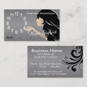 Herinneringskaarten voor haarstylist-benoeming afsprakenkaartje (Voorkant / Achterkant)